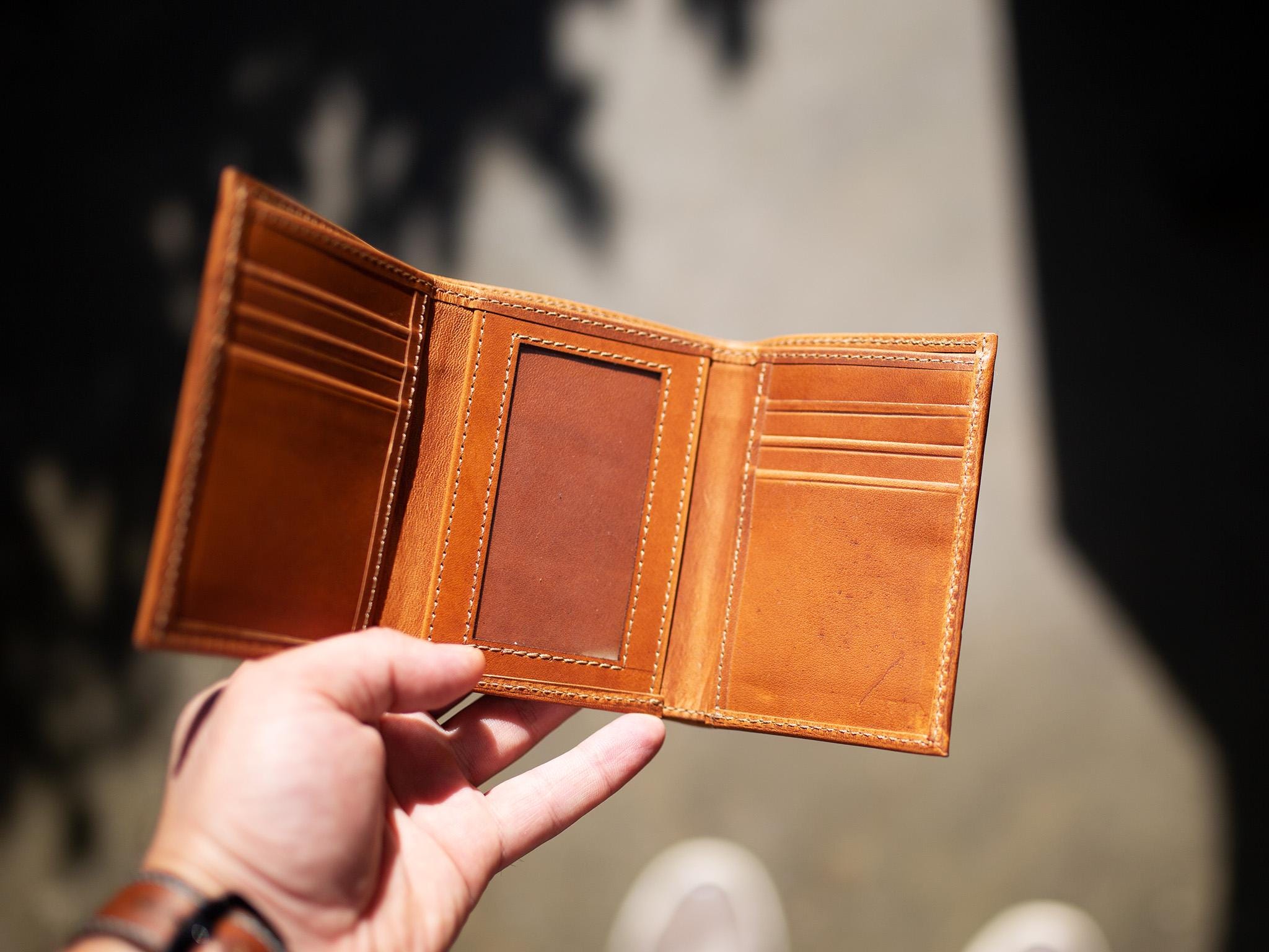 Personalized Full Grain Leather Trifold Wallet - Etsy