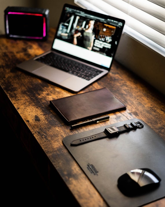 Personalized Leather Journal Cover: Milwaukee Chestnut, Refillable Moleskine Cahier, Field Notes