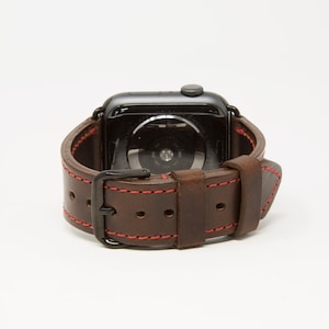 Apple Watch Band, Milwaukee Leather Watch Strap, Leather Apple Watch Straps 38 / 40/ 42/ 44 mm, Series 7, 8, Ultra Apple Watch band