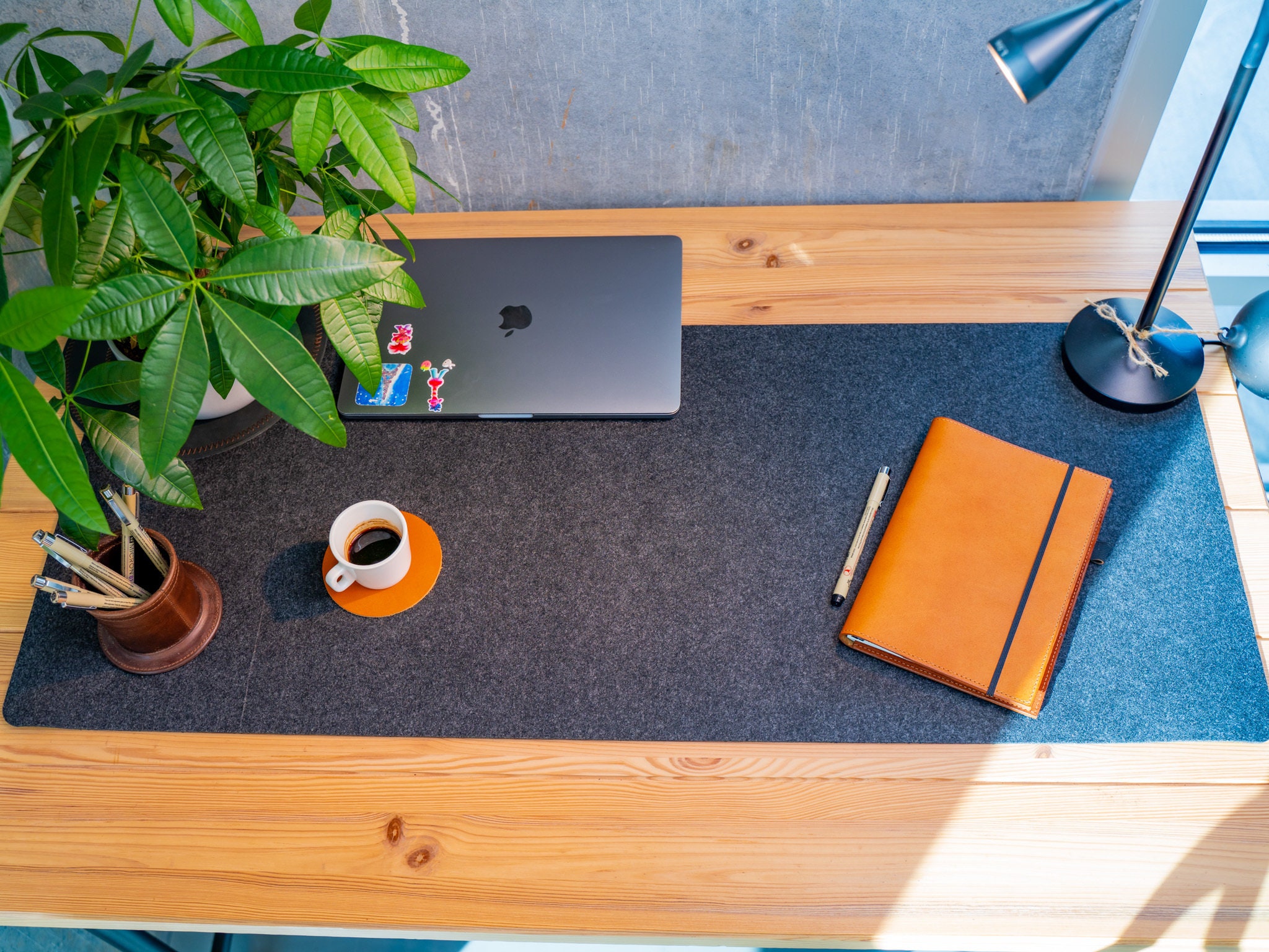 Felt Desk Pad 40''x16'', Large Table Mat for Keyboard, Desk Mat ...