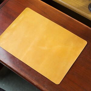 Horween Leder Tisch matte von natürlicher Farbe Horween Leder Tisch matte von natürlicher Farbe