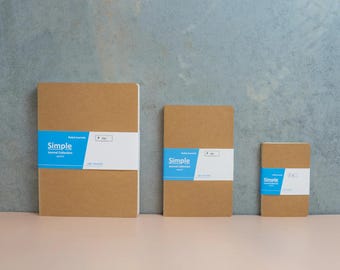 Recharge pour carnet ligné : carnet minimaliste, couverture kraft
