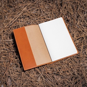 Leather Moleskine Journal Cover, Custom Engraving Journal, Personalized Refillable Notebook image 5