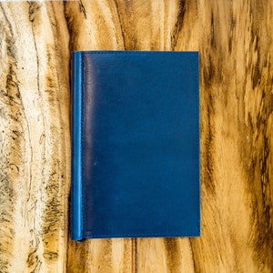 Blue Menu with Elastic Band / Minimal Menu Cover / Menu Book / Leather Menu Holder / Bar Menu with Logo / Custom Menu Folder
