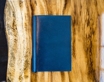 Blue Menu with Elastic Band / Minimal Menu Cover / Menu Book / Leather Menu Holder / Bar Menu with Logo / Custom Menu Folder