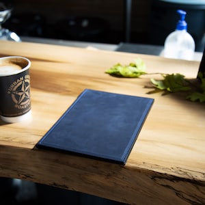 Couverture rigide en cuir pour menu / Pochette rigide pour menus et bande élastique / Couverture pour menu cocktail / Couverture en cuir pour menu / Couverture pour liste de bars / Couverture A5