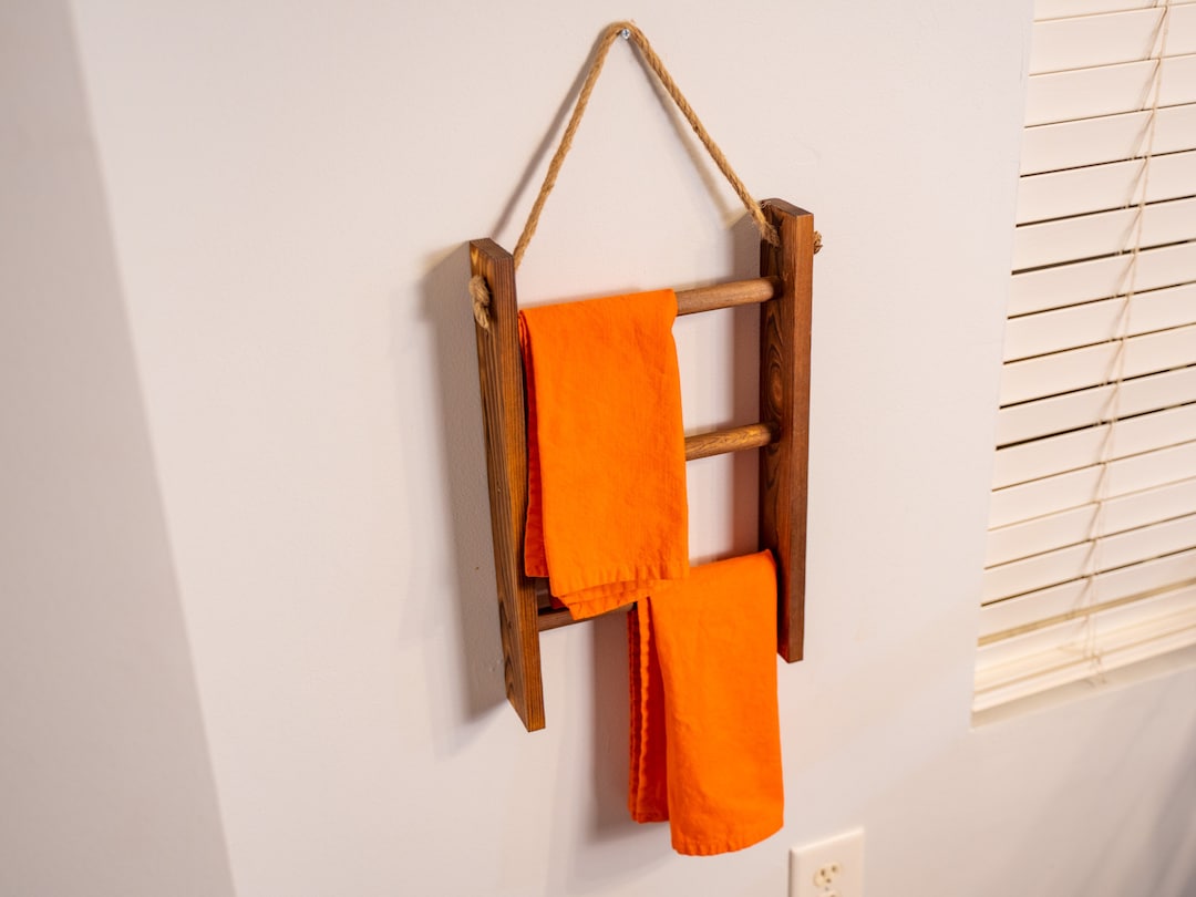 Wood Towel Rack Towel Holder Wooden Towel Hanger Towel Etsy