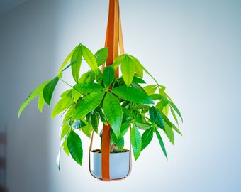 Handmade Leather Plant Hanger: Indoor Outdoor Garden Decor