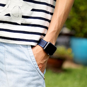 Leather Apple Watch Band, Milwaukee Full-Grain Leather Apple Watch Strap,  All Series, Ultra Apple Watch Leather Band