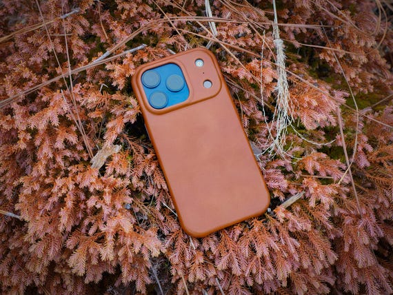 Natural Leather iPhone 17 Case