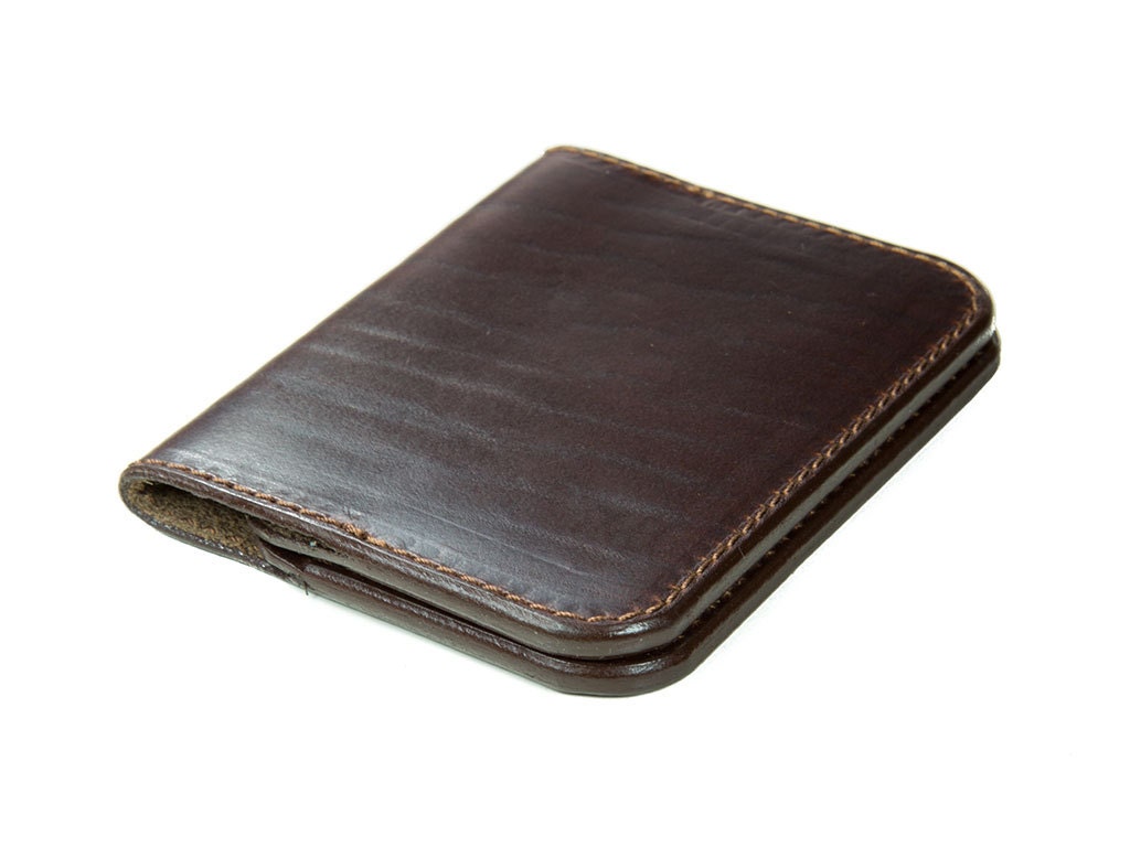 Minimal Leather Wallet Card Wallet Card Holder Brown | Etsy