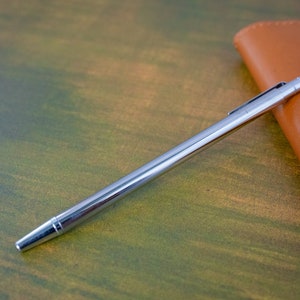 Penna a sfera, penna argentata olpr, penna minuscola, articoli per ufficio, penna minimalista, regalo per insegnanti, mini penna per viaggiare, penna per scrivere extra piccola