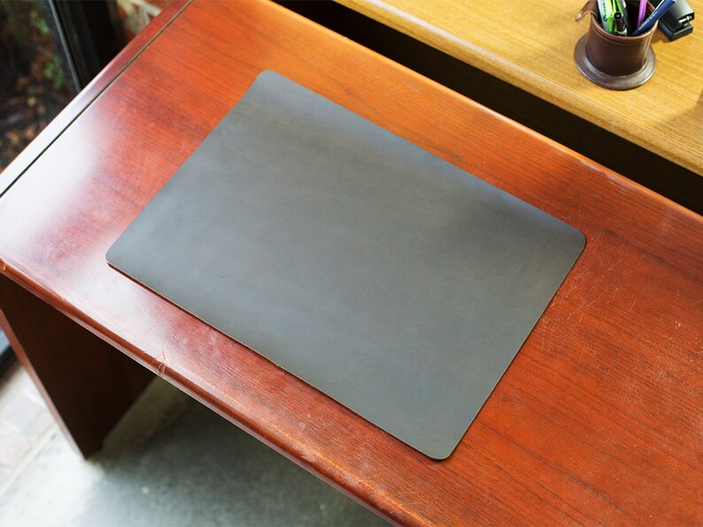 Leather Desk Pad Brown Leather Table Mat Desktop Mat Etsy