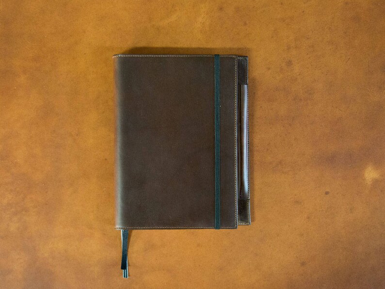 Leather Journal With Pen Holder Leuchtturm1917 Leather Etsy