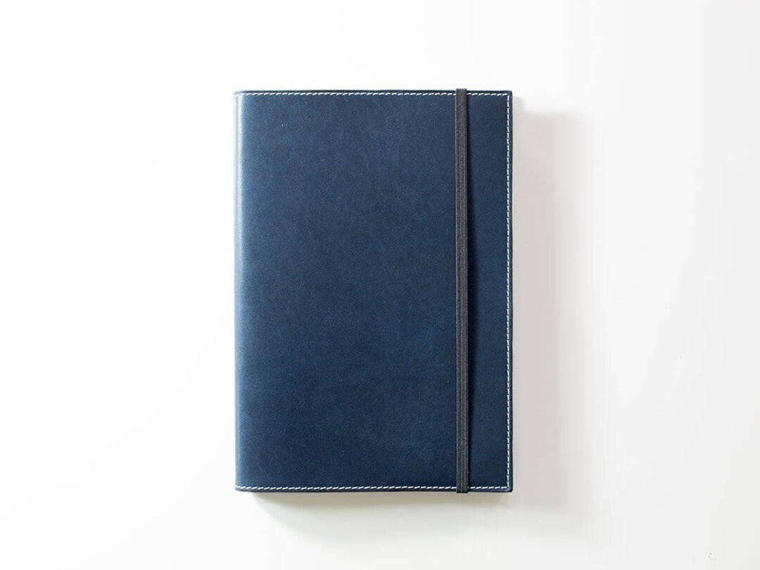 Blue Leather Leuchtturm1917 A5 Journal Cover: Refillable Notebook