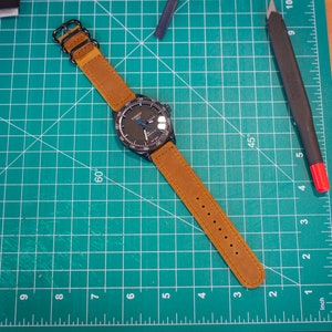 Camel Leather Watch Band, Nato Zulu Camel Watch Strap, Premium Leather Watch Strap, Handcrafted Leather Watch Band, Classic Leather Strap