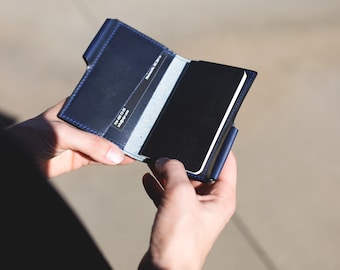 Leather Journal Wallet, Minimalistic XSmall Leather Wallet, Leather Notebook Cover XS Moleskine Volant, Milwaukee Leather Refillable Journal