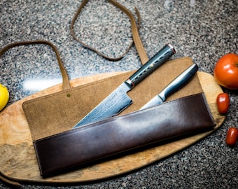 Knife Case / Leather Knife Case / Knife Roll / Knife Sleeve / Personalize Knife Holder