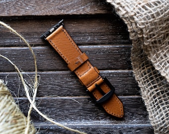 Leather Apple Watch Band | Iwatch Band Leather | Apple Watch Leather Strap | Custom Watch Band | Watch bands for Apple | Handmade in USA