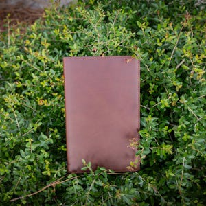 Leather Moleskine Journal Cover, Custom Engraving Journal, Personalized Refillable Notebook Chestnut