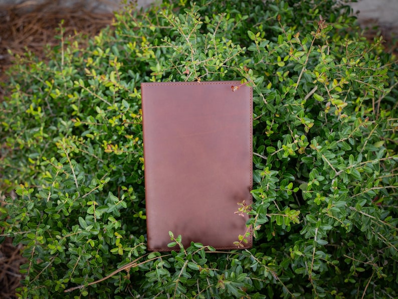 Leather Moleskine Journal Cover, Custom Engraving Journal, Personalized Refillable Notebook Chestnut