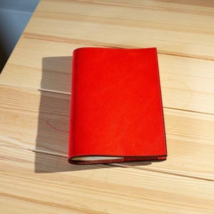 Leather Moleskine Journal Cover, Custom Engraving Journal, Personalized Refillable Notebook Red