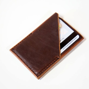 Cartera mínima para hombre, cartera de cuero personalizada, tarjetero, cartera delgada, regalo para novio