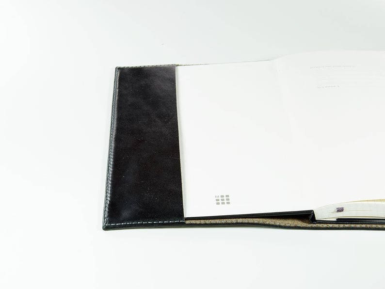 Leather Moleskine Journal Cover Refillable Black Leather Etsy