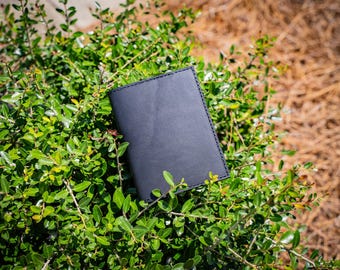 Black Milwaukee Leather Midori Notebook Cover - A5/A6/B6/A7 Sizes - Personalized