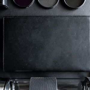 Leather Journal Cover for Moleskine Cahier Journal, Personalized Black Journal Cover - One Journal Included