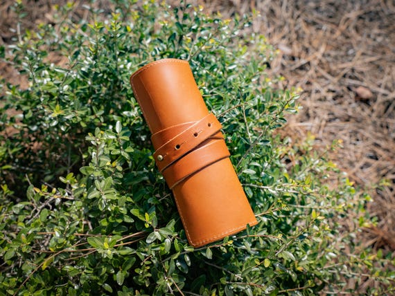 Personalized Natural Leather Watch Roll: Groomsmen Gift, Milwaukee Leather