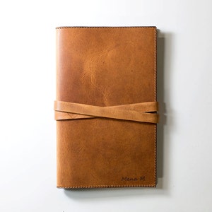 Personalized journal with closing strap , Moleskine journal cover , Refillable Journal