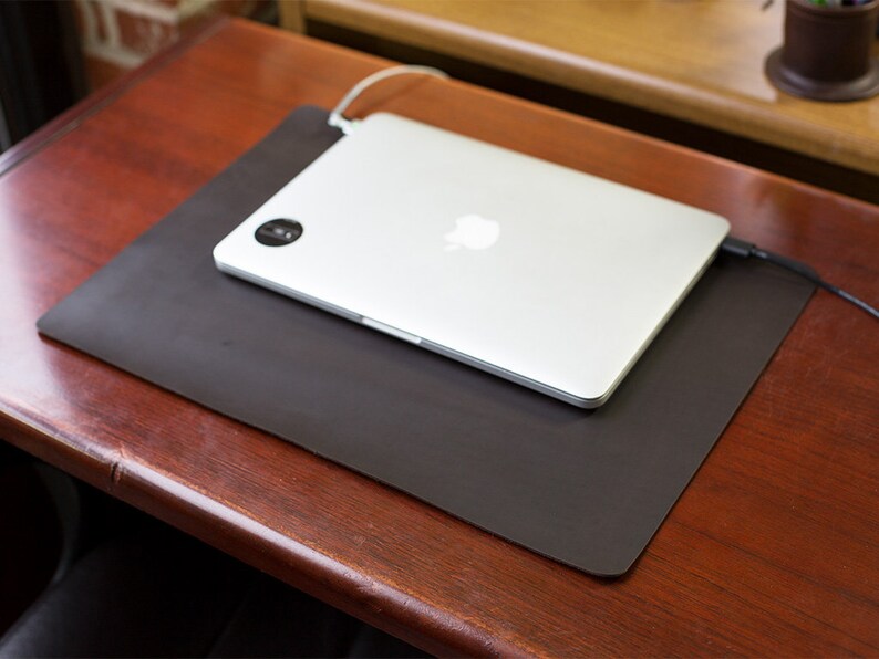 Leather Desk Pad Brown Table Mat Desktop Writing Organization