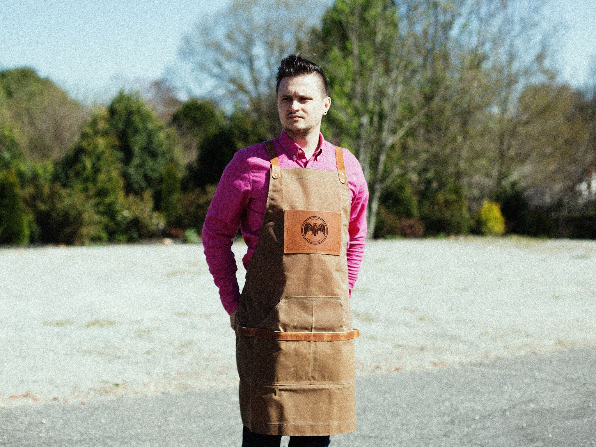 Toile Ciré et Tablier en Cuir | de Bar Personnalisé Barman Apron Pinafore Barista Pour Hommes