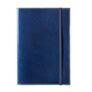 Leuchtturm1917 Leather Journal, Refillable Journal, Milwaukee Leather Sketchbook, Personalized ArtBook, Cobalt Blue Leather Journal