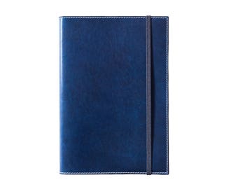 Leuchtturm1917 Leather Journal, Refillable Journal, Milwaukee Leather Sketchbook, Personalized ArtBook, Cobalt Blue Leather Journal