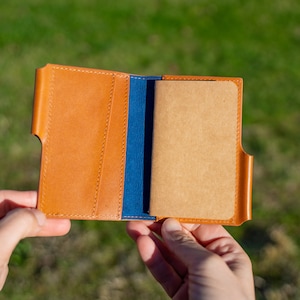 Leather Journal Wallet, Vintage Leather Journal Wallet 2.0, Leather Notebook Cover XS Moleskine Volant, Milwaukee Leather Refillable Journal