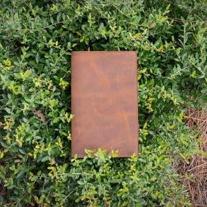 Leather Moleskine Journal Cover, Custom Engraving Journal, Personalized Refillable Notebook Brown