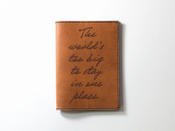 Double Sided Sewing Time Leatherette Passport Holder Personalized