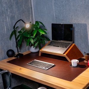 Leather Desk Pad / Table Placemats / Desk Mat / Table Protector Pad / Milwaukee Leather Mouse Pad / Leather Desk Blotter / Custom Table Pads