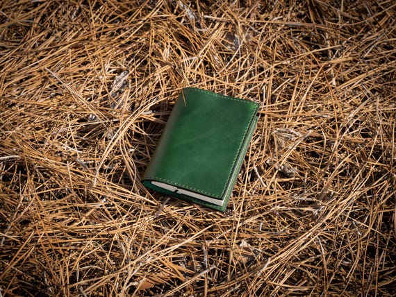Green Moss Leather Journal Cover: Midori MD Notebook, A5 A6 B6 A7