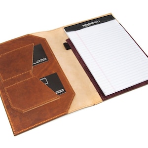 Journal Cover with Journal inside Journal Pad Leather journal Leather Notepad  Holder with pen loop Refillable Journal Cover