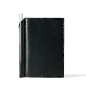 Minidiario de cuero negro Milwaukee, pequeño diario de cuero con bolígrafo, funda para diario Moleskine Volant extra pequeño, funda para Volant XS