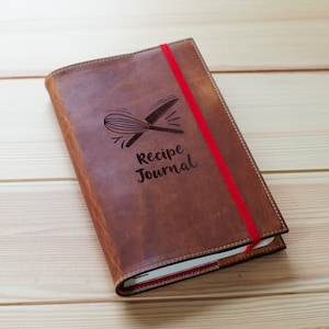 Leather Recipe Journal / Moleskine Passion Book / Recipe Book Cover / Custom Recipe Book / Milwaukee Leather Cover / Mother&#39;s Day Gift