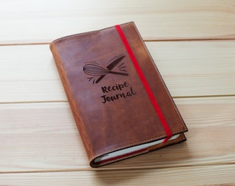 Leather Recipe Journal / Moleskine Passion Book / Recipe Book Cover / Custom Recipe Book / Milwaukee Leather Cover / Mother's Day Gift