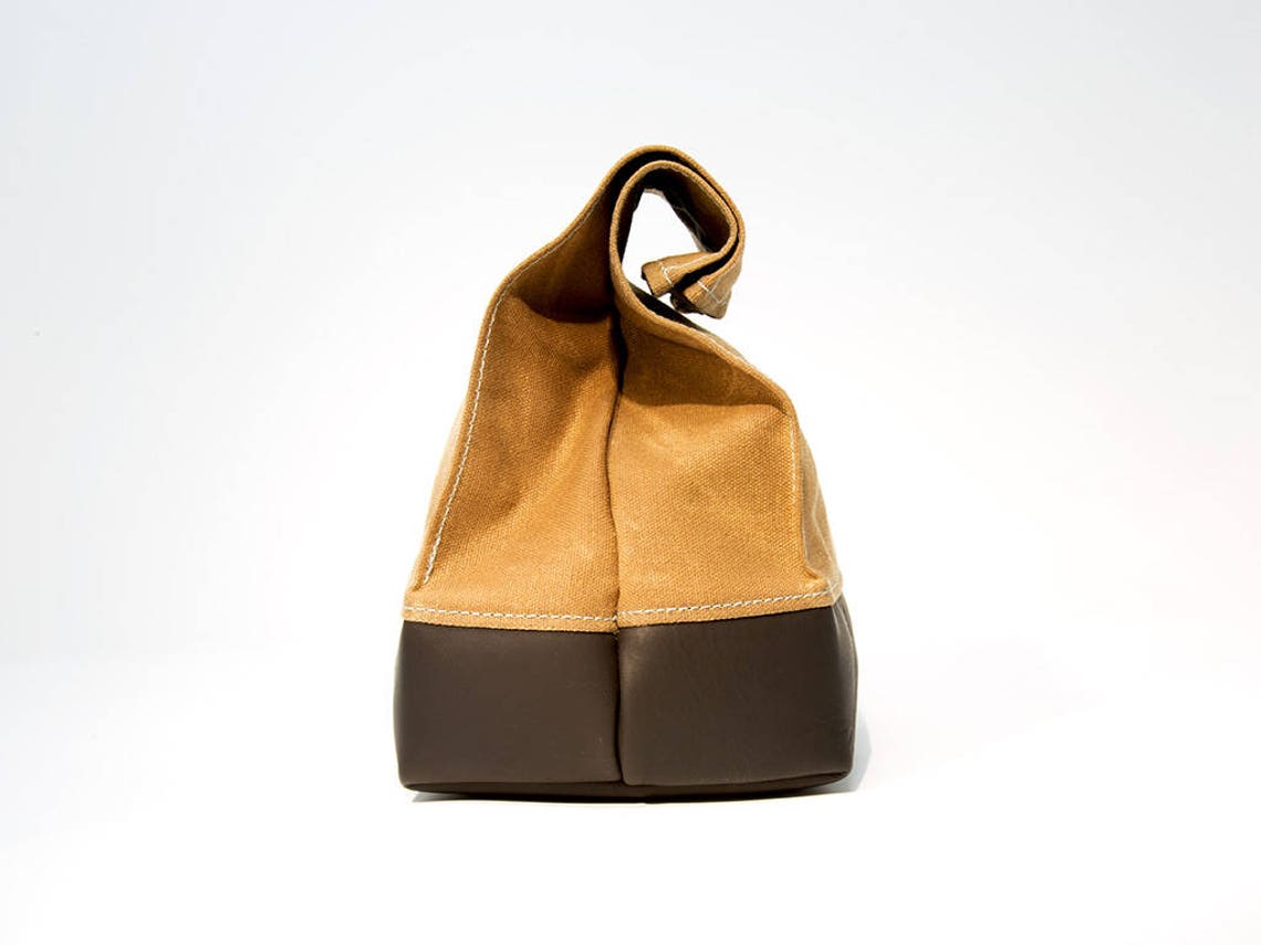 Horween Leather Lunch Box Leather Lunch Bag Etsy