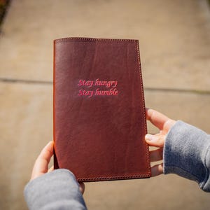 Journal mit Zitat (Gedruckt) Kastanie, personalisiertes Lederjournal, benutzerdefiniertes Kastanien Lederjournal, mexikanisches Lederjournal