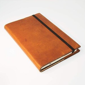 Moleskine Classic Leather Journal, Moleskine Classic Journal in Tan Leather Cover, Full Grain Leather Journal