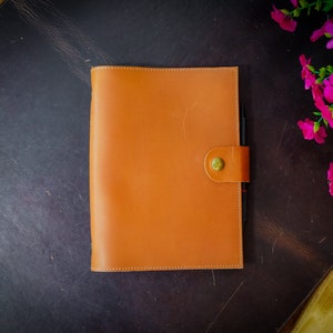 Leather Padfolio with Spiral Refill, Handmade Natural Leather Padfolio, Genuine Leather Folio, Classic Handcrafted Leather Padfolio
