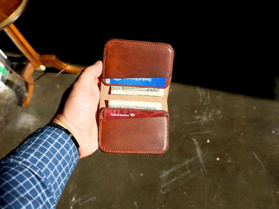 mens leather credit card holder